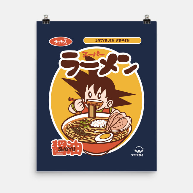 Saiyajin Ramen-none matte poster-mankeeboi