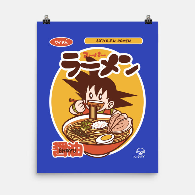 Saiyajin Ramen-none matte poster-mankeeboi