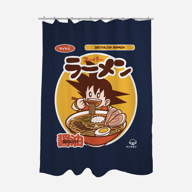 Saiyajin Ramen-none polyester shower curtain-mankeeboi