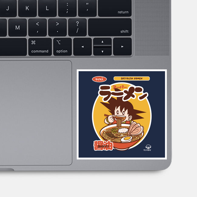 Saiyajin Ramen-none glossy sticker-mankeeboi