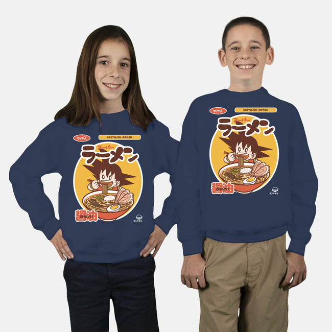 Saiyajin Ramen-youth crew neck sweatshirt-mankeeboi