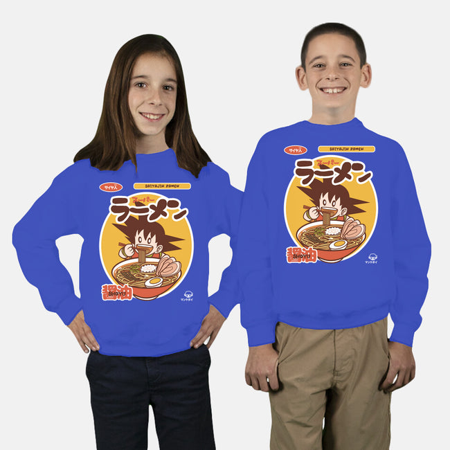 Saiyajin Ramen-youth crew neck sweatshirt-mankeeboi