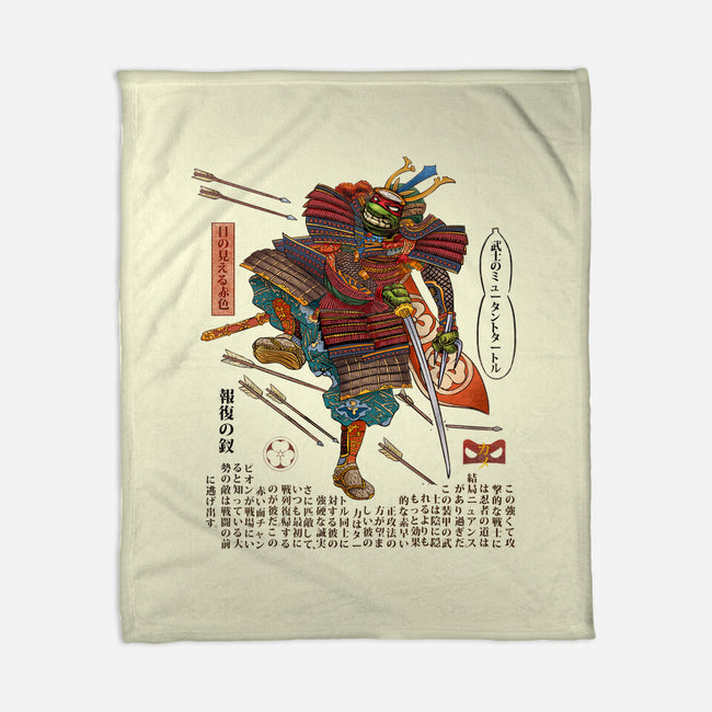 Samurai Raphael-none fleece blanket-ChetArt