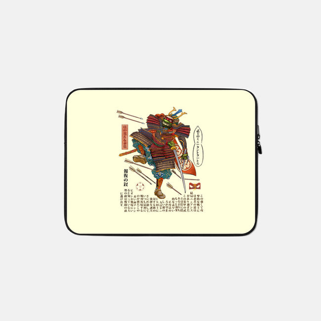Samurai Raphael-none zippered laptop sleeve-ChetArt