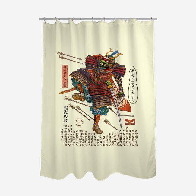 Samurai Raphael-none polyester shower curtain-ChetArt