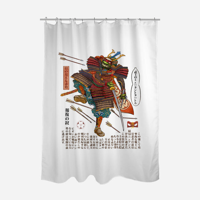 Samurai Raphael-none polyester shower curtain-ChetArt