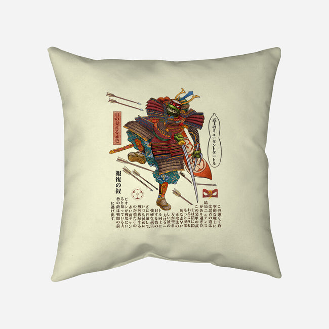 Samurai Raphael-none removable cover w insert throw pillow-ChetArt