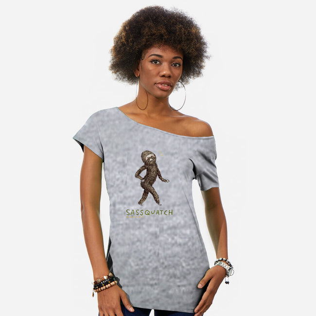 Sassquatch-womens off shoulder tee-SophieCorrigan