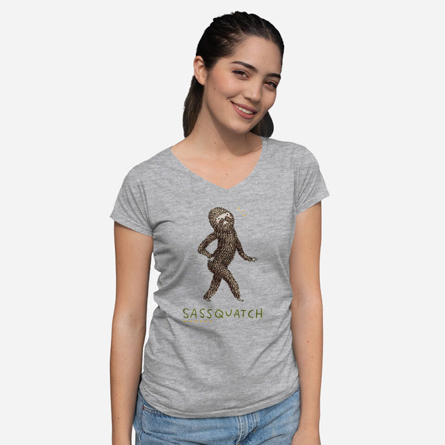 Sassquatch-womens v-neck tee-SophieCorrigan