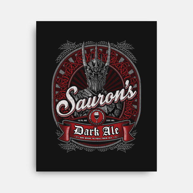 Sauron's Dark Ale-none stretched canvas-teeninja