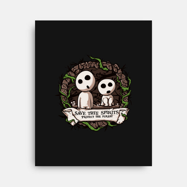 Save The Tree Spirits-none stretched canvas-ducfrench