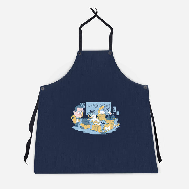 Schrodinger's Cats are Doing It Wrong-unisex kitchen apron-queenmob