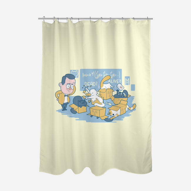 Schrodinger's Cats are Doing It Wrong-none polyester shower curtain-queenmob