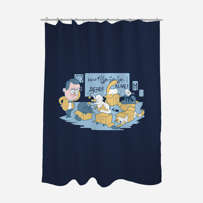 Schrodinger's Cats are Doing It Wrong-none polyester shower curtain-queenmob