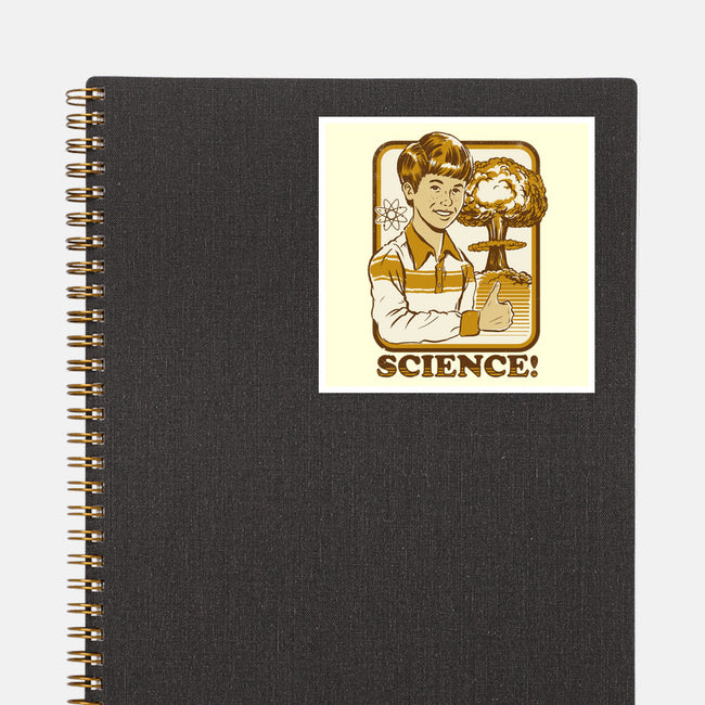 Science Rules-none glossy sticker-Steven Rhodes