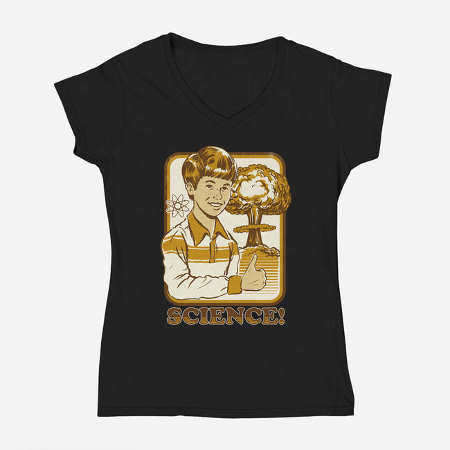 Science Rules-womens v-neck tee-Steven Rhodes