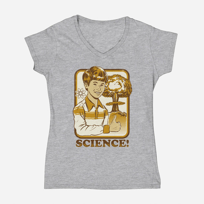 Science Rules-womens v-neck tee-Steven Rhodes
