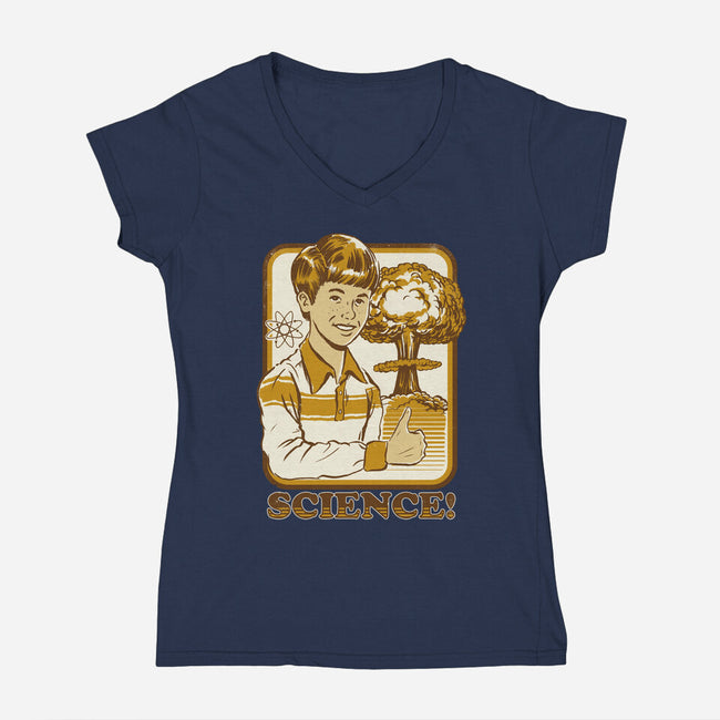 Science Rules-womens v-neck tee-Steven Rhodes