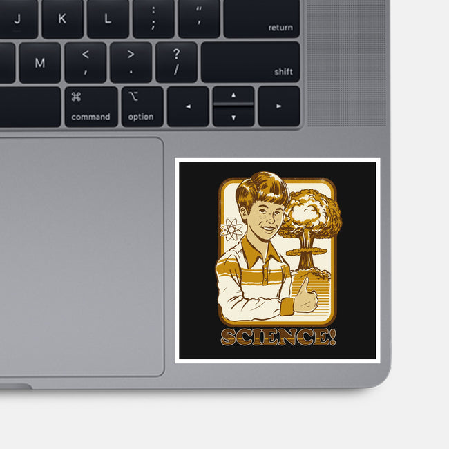 Science Rules-none glossy sticker-Steven Rhodes