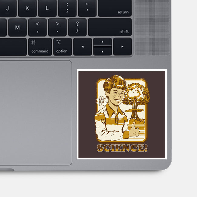Science Rules-none glossy sticker-Steven Rhodes
