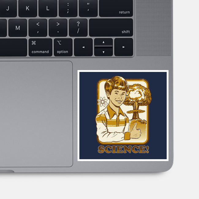 Science Rules-none glossy sticker-Steven Rhodes