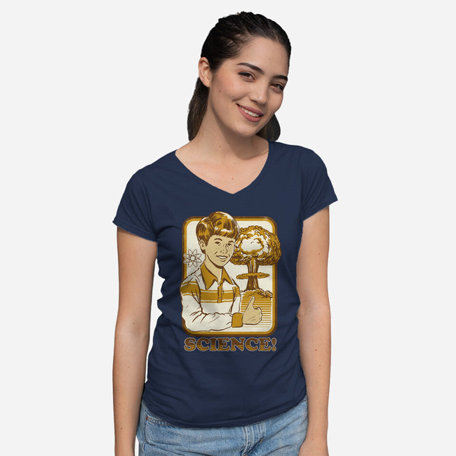 Science Rules-womens v-neck tee-Steven Rhodes