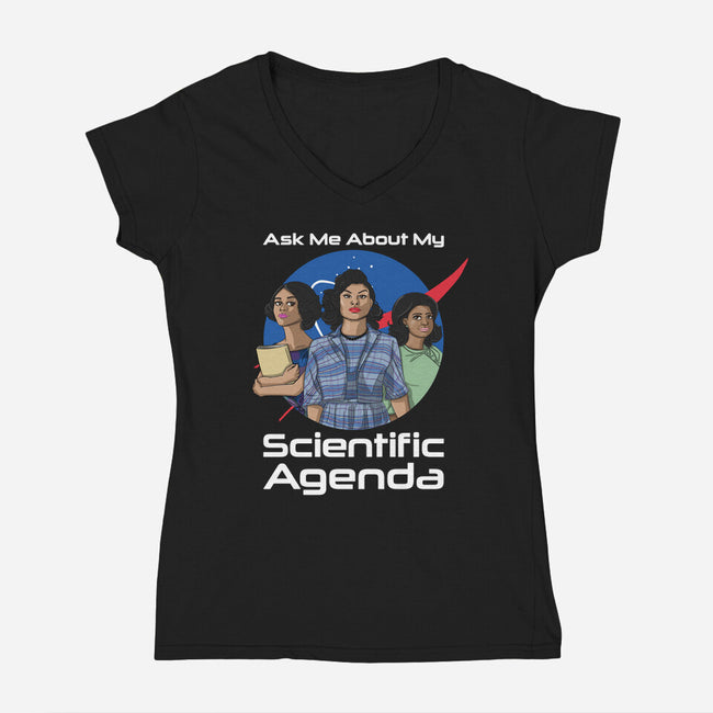 Scientific Agenda-womens v-neck tee-kalgado