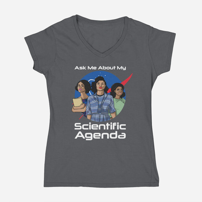Scientific Agenda-womens v-neck tee-kalgado