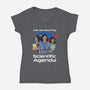 Scientific Agenda-womens v-neck tee-kalgado