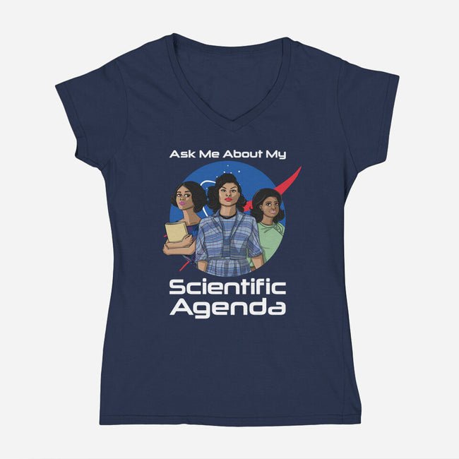 Scientific Agenda-womens v-neck tee-kalgado