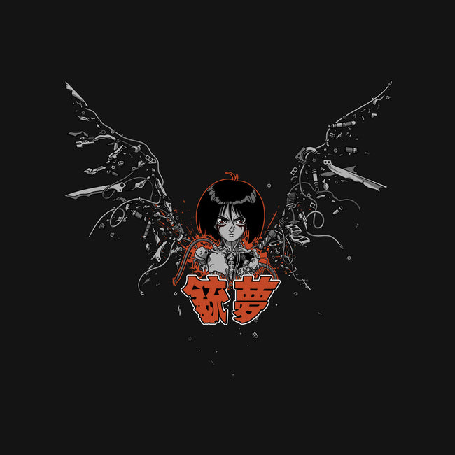 Scrapyard Angel-none polyester shower curtain-Kat_Haynes