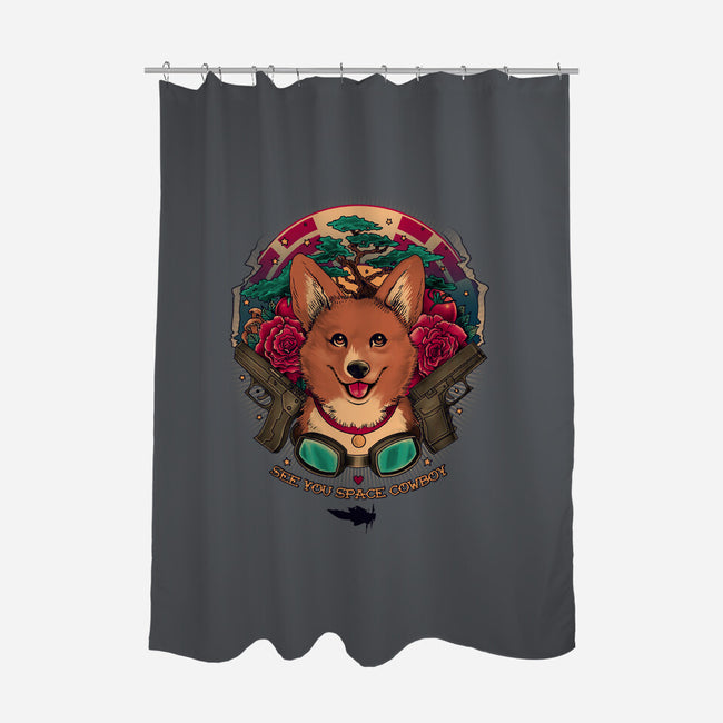 See You Space Cowboy-none polyester shower curtain-MeganLara