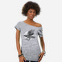 Send a Raven-womens off shoulder tee-Jonito