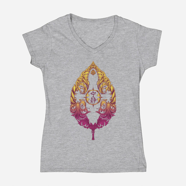 Serenity Victoriana-womens v-neck tee-sixamcrisis