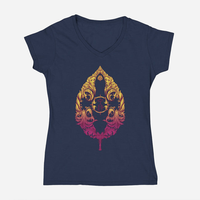 Serenity Victoriana-womens v-neck tee-sixamcrisis