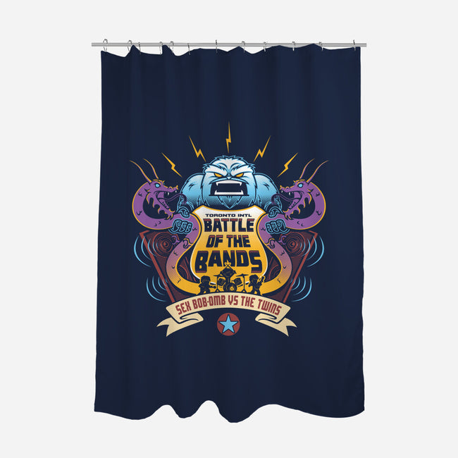 Sex Bob-Omb VS The Twins-none polyester shower curtain-Bamboota