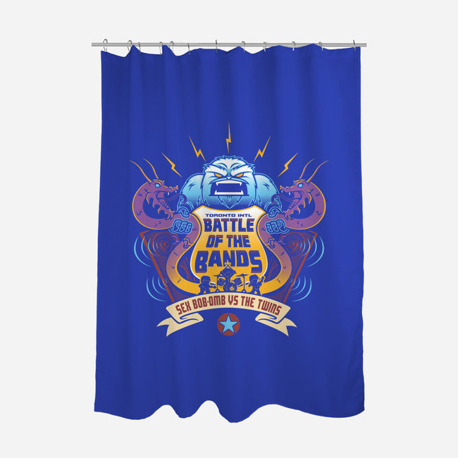 Sex Bob-Omb VS The Twins-none polyester shower curtain-Bamboota