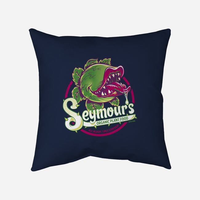 Seymour's Organic Plant Food-none removable cover w insert throw pillow-Nemons
