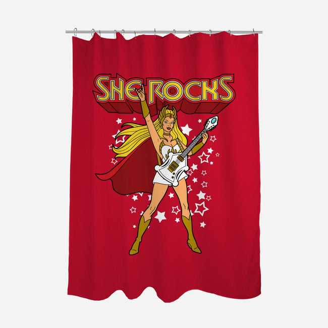 She Rocks-none polyester shower curtain-Boggs Nicolas