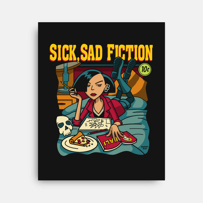 Sick Sad Fiction-none stretched canvas-DonovanAlex