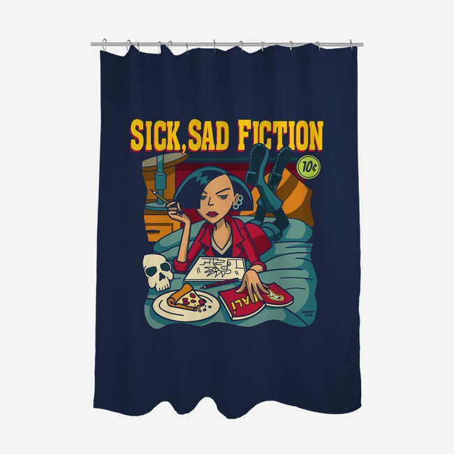 Sick Sad Fiction-none polyester shower curtain-DonovanAlex