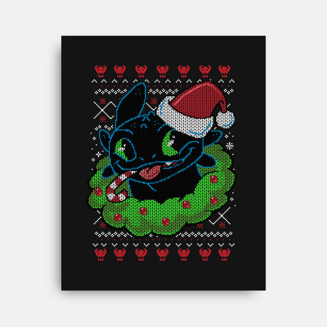 Silent Night Fury-none stretched canvas-Bamboota