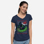 Silent Night Fury-womens v-neck tee-Bamboota