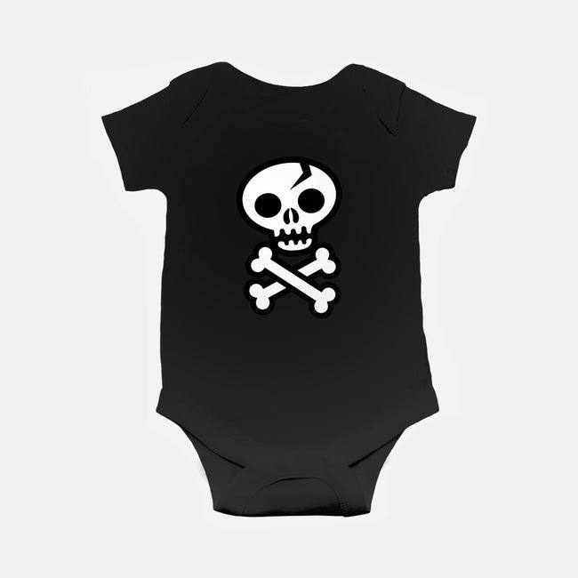 Skull and Crossbones-baby basic onesie-wotto