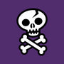 Skull and Crossbones-none glossy sticker-wotto