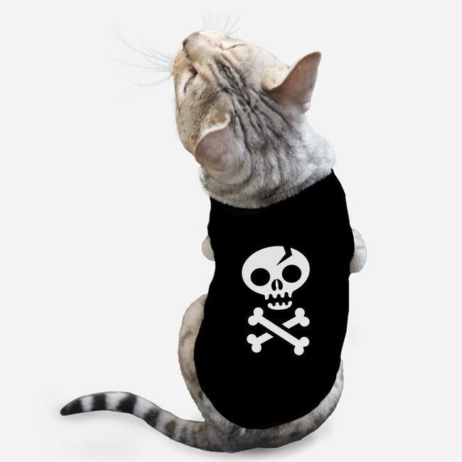 Skull and Crossbones-cat basic pet tank-wotto