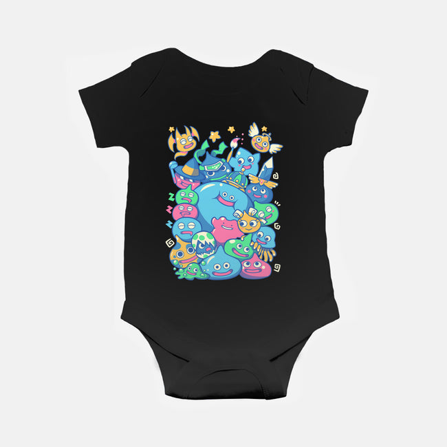 Slime Party-baby basic onesie-TechraNova