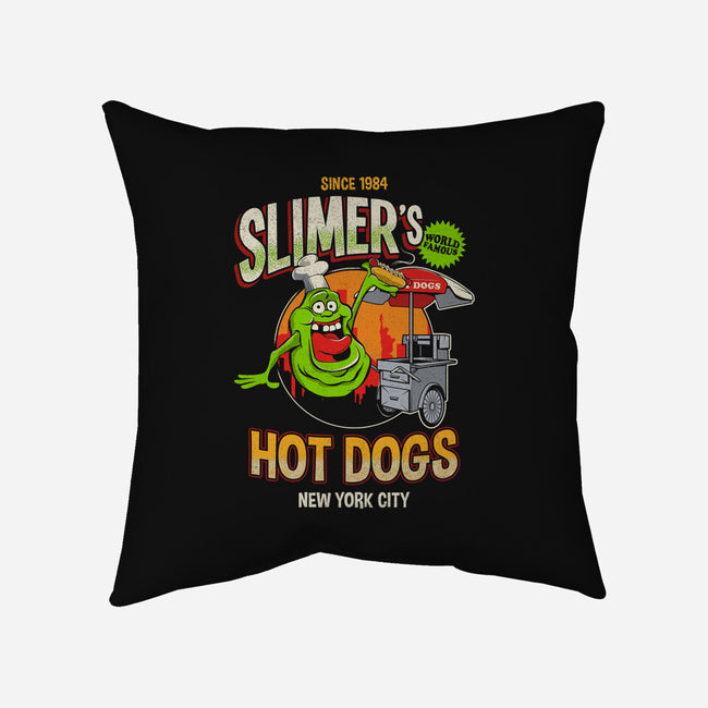 Slimer's Hot Dogs-none removable cover w insert throw pillow-RBucchioni