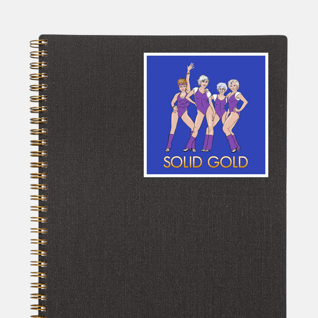 Solid Gold-none glossy sticker-Diana Roberts