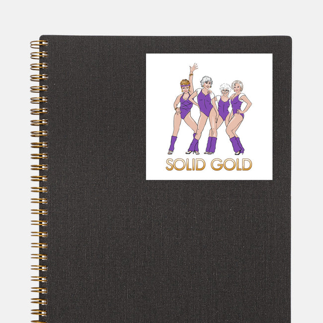 Solid Gold-none glossy sticker-Diana Roberts